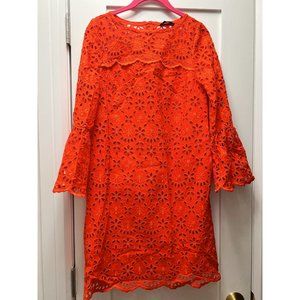 JCREW Eyelet Shift Dress Orange Size 0